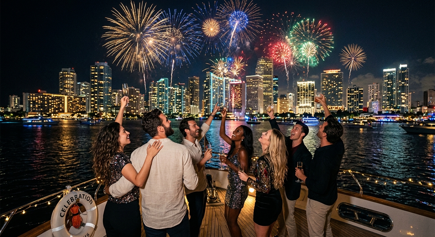 New Year's Eve Yacht in Miami: Best Fireworks Spots