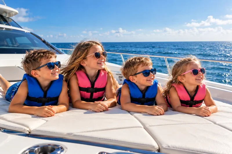 Kids on a Yacht Charter in Miami: Life Jacket Laws and Tips