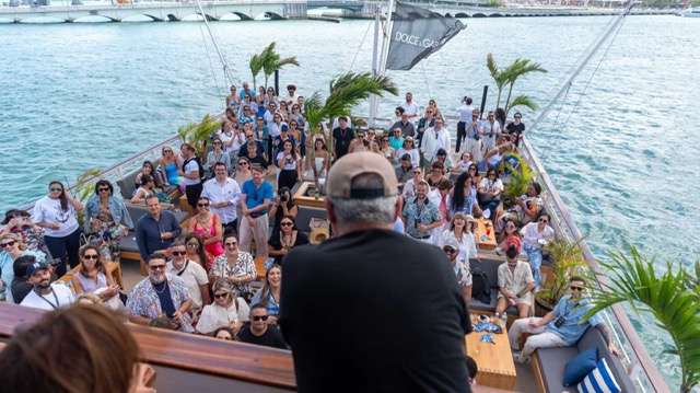 LED lighting and staging for evening corporate celebration